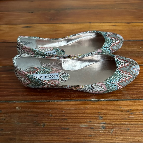 Steve Madden printed Heaven flats in Beige 6.5 - Picture 3 of 8